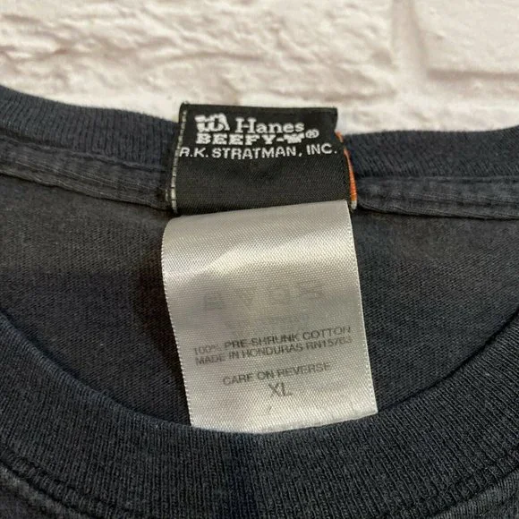 - Harley Davidson Wurtsboro, NY - Hanes Beefy Black Pocket T-Shirt - Men's XL - Picture 9 of 12
